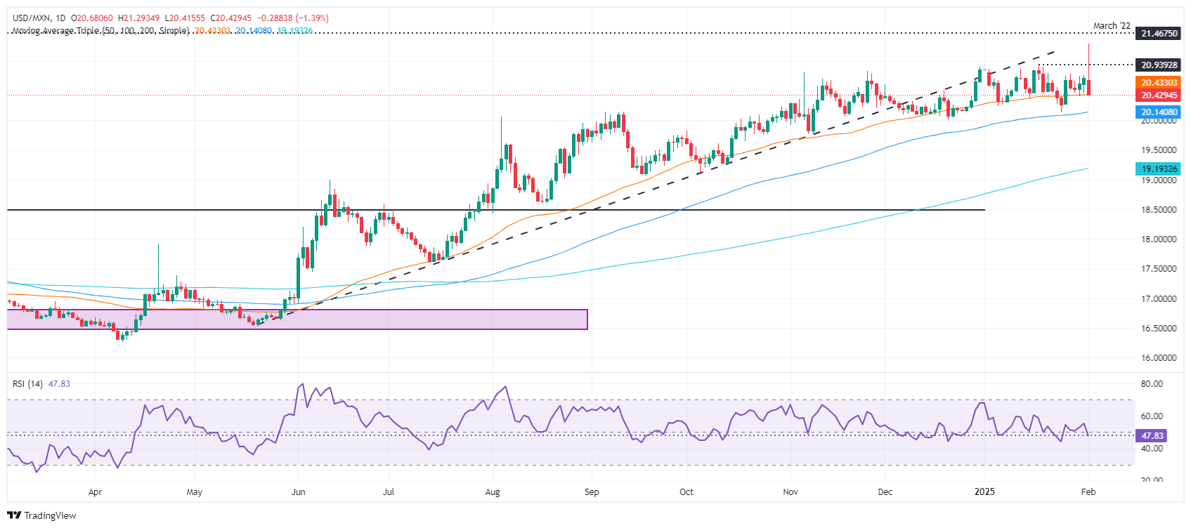 Le peso mexicain augmente alors que la pause tarifaire entre les États-Unis et l
